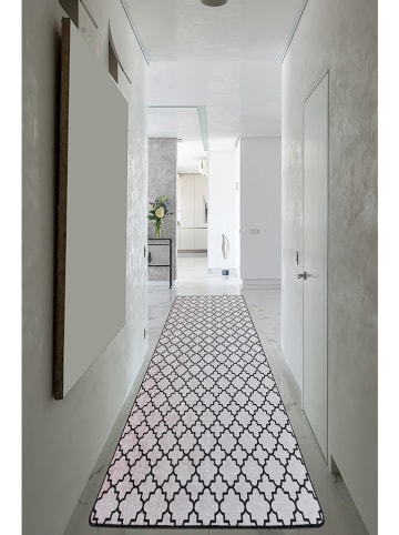 Mioli Kurzflor-Teppich in Weiß/ Schwarz