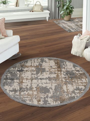 Mioli Kurzflor-Teppich in Grau/ Beige