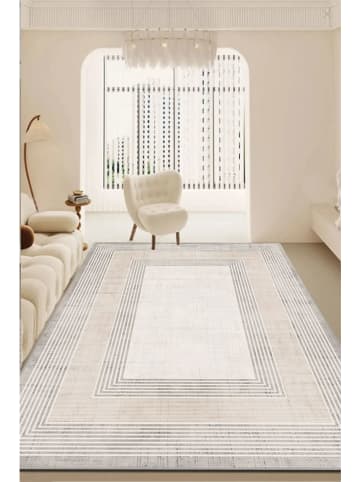 Mioli Kurzflor-Teppich ''Strawo'' in Creme/ Grau