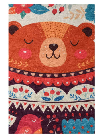 Mioli Laagpolig tapijt "Sweet Bear" crème/meerkleurig