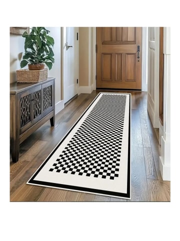 Mioli Kurzflor-Teppich ''Varied'' in Weiß/ Schwarz