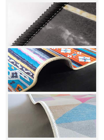 Mioli Laagpolig tapijt rood/blauw