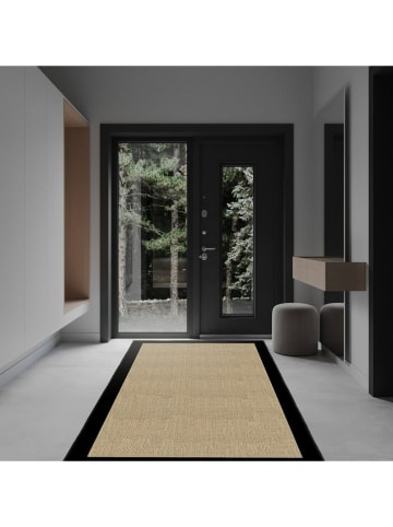 Mioli Laagpolig tapijt beige/zwart