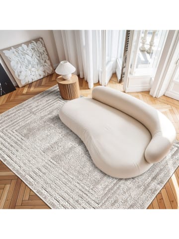 Mioli Laagpolig tapijt beige/wit