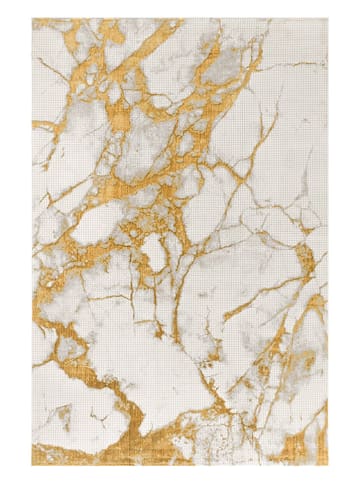 Mioli Kurzflor-Teppich "Wilto" in Weiß/ Gold
