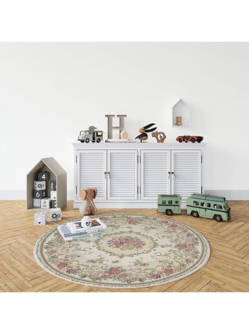 Mioli Kurzflor-Teppich "Woopamuk" in Creme/ Rosa