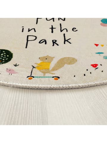 Mioli Kurzflor-Teppich in Creme/ Bunt