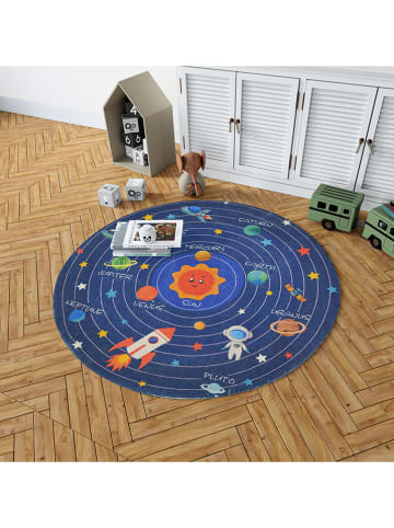 Mioli Kurzflor-Teppich in Blau