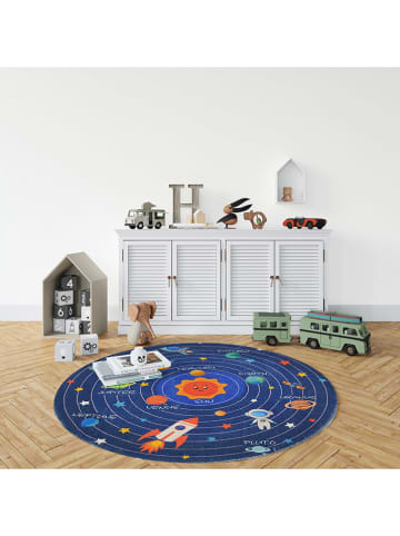 Mioli Kurzflor-Teppich in Blau