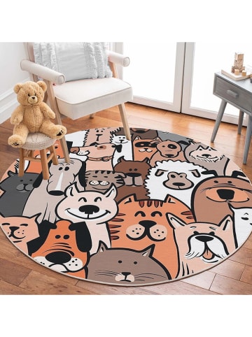 Mioli Laagpolig tapijt "Woopamuk" oranje/beige/lichtbruin