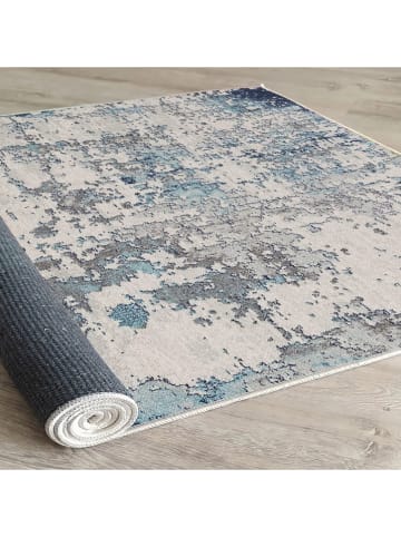 Mioli Laagpolig tapijt crème/blauw