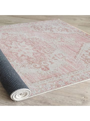 Mioli Kurzflor-Teppich in Creme/ Rot