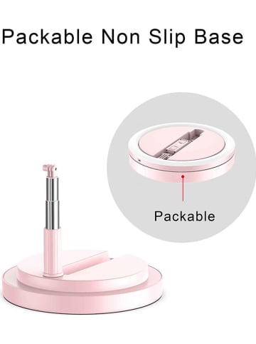 SmartCase Statyw LED w kolorze różowozłotym na smartfon - wys. 165 cm