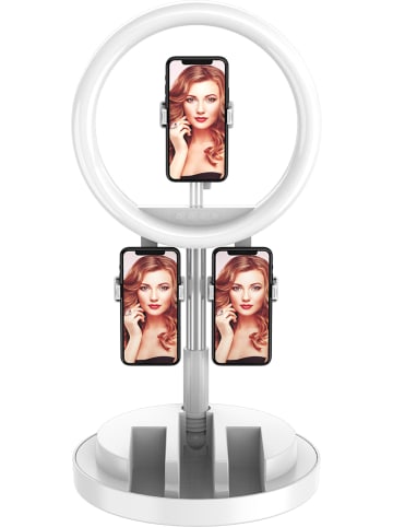 SmartCase Statyw LED w kolorze białym na smartfon - wys. 168 cm