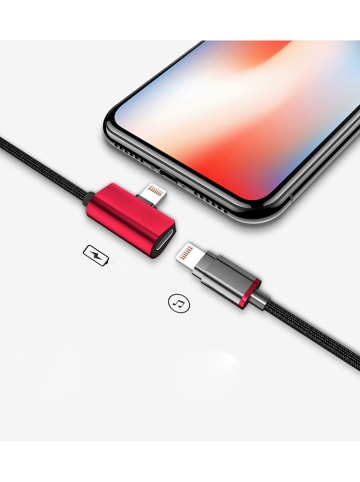 SmartCase Kabel lightning w kolorze czarno-czerwonym -  dł. 1,2 m