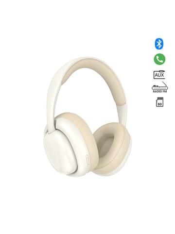 SmartCase Słuchawki nauszne Bluetooth w kolorze beżowym