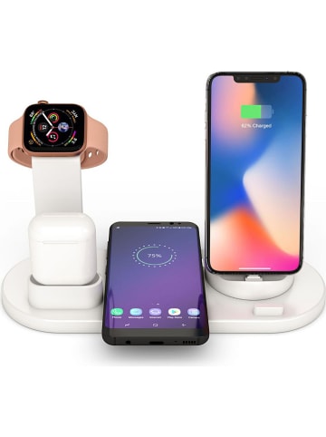 SmartCase Docking-Station für iPhone, Apple-Watch, AirPods und Micro-USB in Weiß