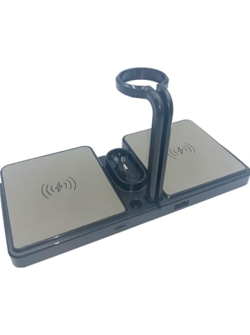 SmartCase Docking-Station für iPhone, Apple-Watch, AirPods in Silber