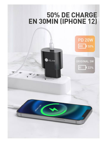 SmartCase Wtyczka USB typu C w kolorze czarnym do gniazdka sieciowego