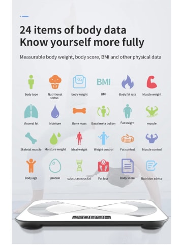 SmartCase Waga łazienkowa Bluetooth w kolorze białym