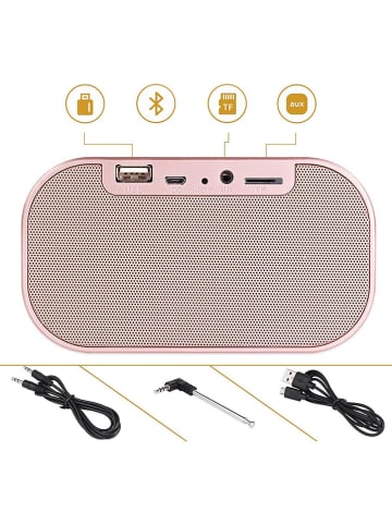 SmartCase Budzik Bluetooth w kolorze jasnoróżowym z radiem