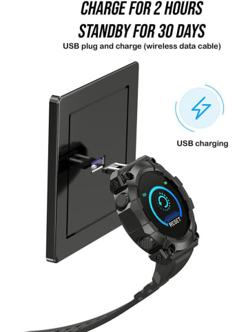 SmartCase Smartwatch in Schwarz