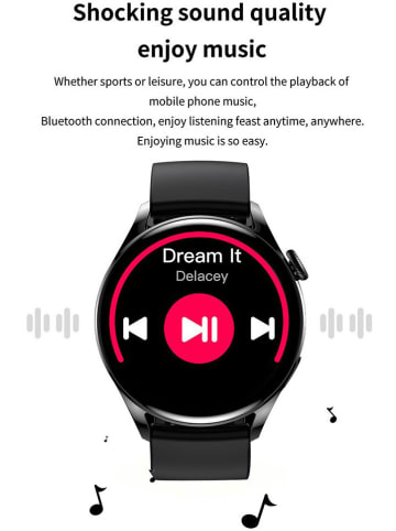 SmartCase Smartwatch in Schwarz