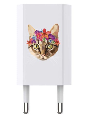 SmartCase Wtyczka USB w kolorze białym ze wzorem