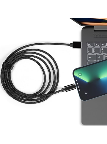 SmartCase USB-C-Lightning-Kabel in Schwarz - (L)2 m