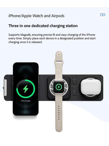 SmartCase Stacja ładująca w kolorze czarnym