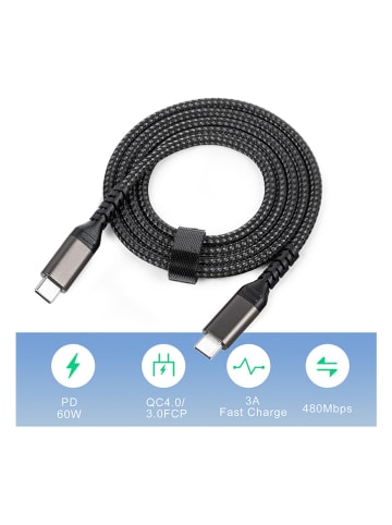 SWEET ACCESS Kabel USB-C w kolorze czarnym - dł. 1 m