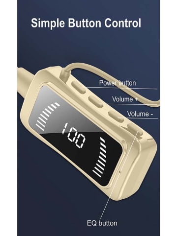 SmartCase Słuchawki Bluetooth w kolorze złotym