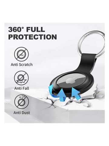 SmartCase 3er-Set Hülle für Airtag in Grau/ Schwarz/ Rosa