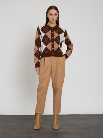BGN Cardigan in Braun/ Beige