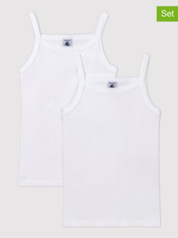 PETIT BATEAU Podkoszulki (2 szt.) w kolorze białym