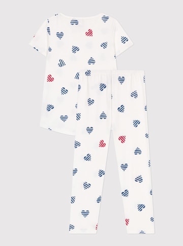 PETIT BATEAU Piżama w kolorze białym