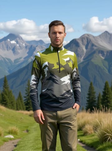 Alpine Pro Funktionslongsleeve "Stans" in Grau/ Grün