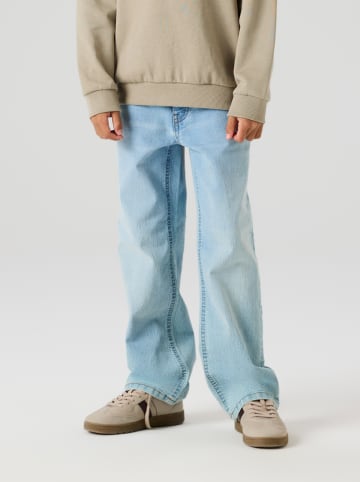 name it Dżinsy "Ryan" - Straight fit - w kolorze błękitnym