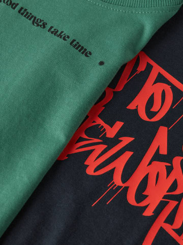 name it Koszulki (2 szt.) "Benno" w kolorze zielonym i granatowym