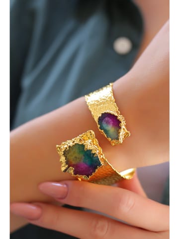 Pierres delicates Vergold. Armspange mit Edelsteinen