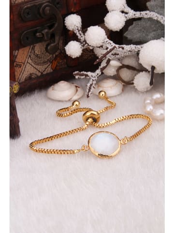 Pierres delicates Vergold. Armkette mit Edelstein