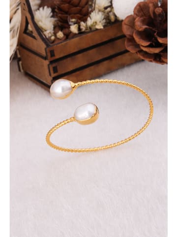 Pierres delicates Vergulde armband met parel