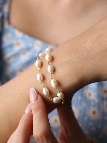 Pierres delicates Vergold. Armkette mit Perlen