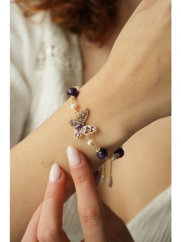 Pierres delicates Vergulde armband met edelstenen