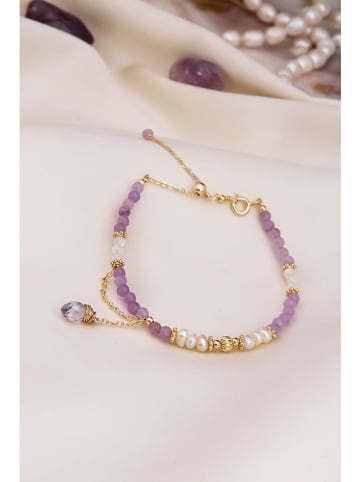 Pierres delicates Vergulde armband met edelstenen