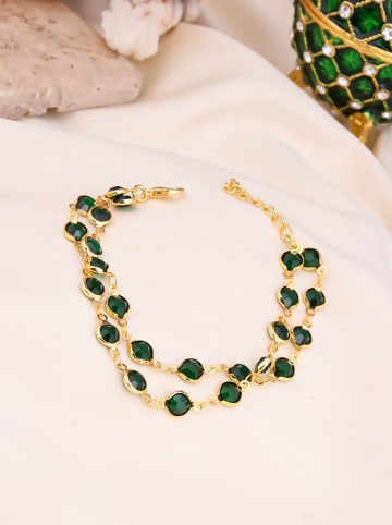 Pierres delicates Vergold. Armkette mit Kristallen