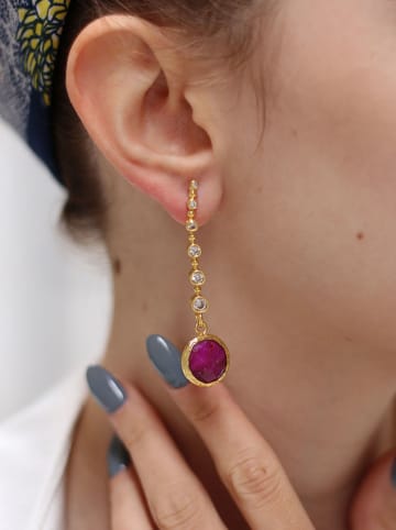 Pierres delicates Vergold. Ohrstecker mit Edelsteinen