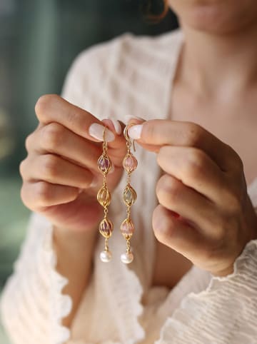 Pierres delicates Parel-oorhangers met zoetwaterkweekparels wit