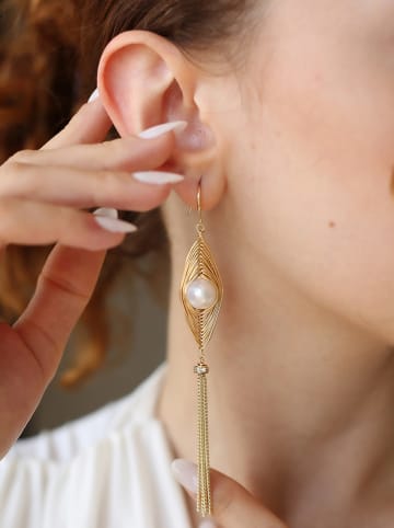 Pierres delicates Vergold. Ohrhänger mit Edelsteinen