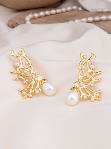 L'Atelier de Gaia Vergold. Ohrstecker mit Perlen